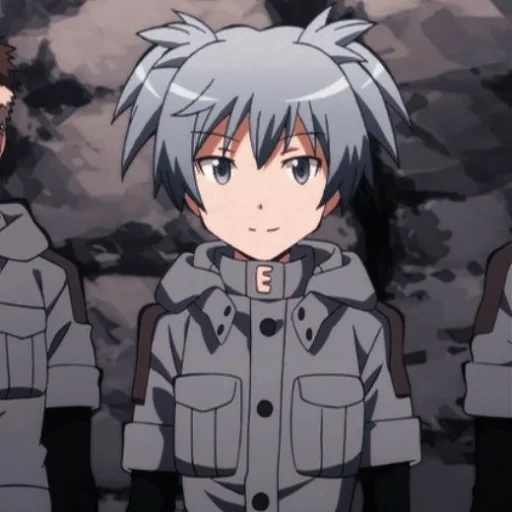 anime, nagisa, class of killers, nagisa kayano, nagisa shiota military uniform