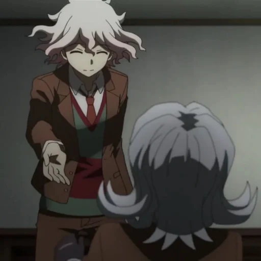 nagito komaeda, anime danganronpa, dangganronpa nagito, dangganronpa 3 anime, anime dangganronpa nagito