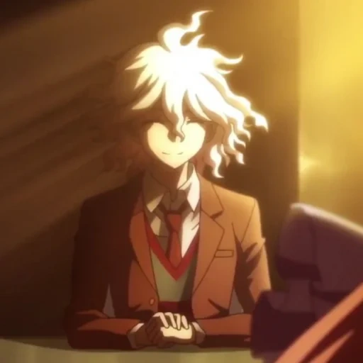 komaeda, guangda guangnan, nagito komaeda, baldheaded oda animation, anime danganronpa nagito