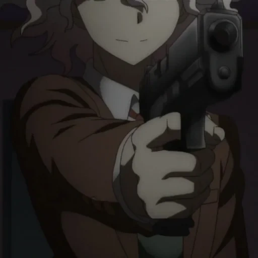 musim 3 dangganronpa, anime nagito komeeda, danganronpa 3 zetsubou, nagito komeeda dengan pistol, danganronpa 3 the end kibōgamine gakuen