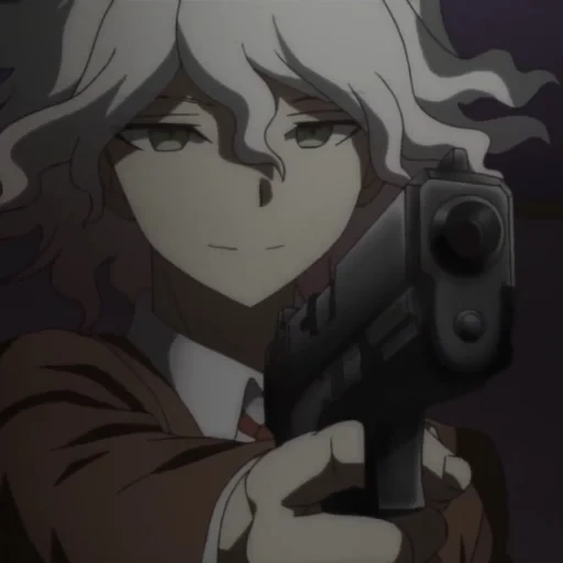 nagito, komaeda, nagito komaeda, baldheaded oda animation, anime danganronpa nagito