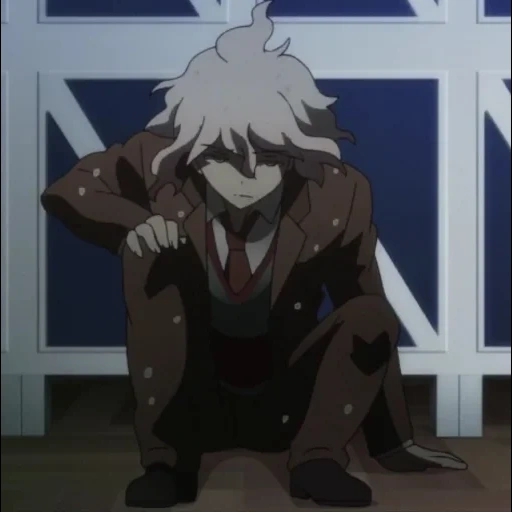 esperma de mucun, nagito komaeda, animação careca oda, animação danganronpa nagito, fragmentos desesperados de dananronpa