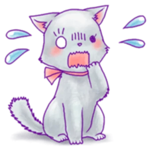 cat, animação é fofa, mafumafu neko, padrão bonito anime, gato de pixel anime