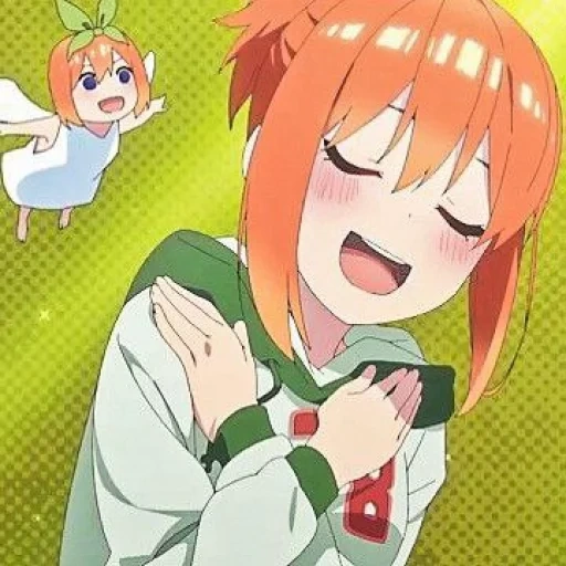 аниме, аниме милые, yotsuba nakano, персонажи аниме, пять невест аниме