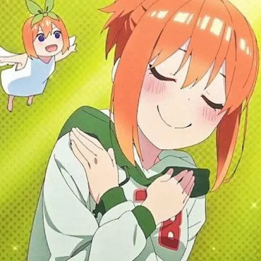 anime lucu, yotsuba nakano, karakter anime, anime lima pengantin, ane wa yanmama junyuu chuu