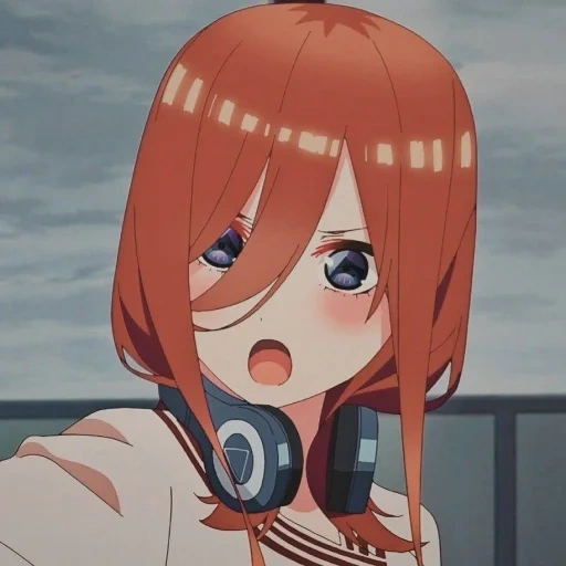 miku nakano, anime girl, i personaggi degli anime, nakano miku icon, gotoubun no hanayome