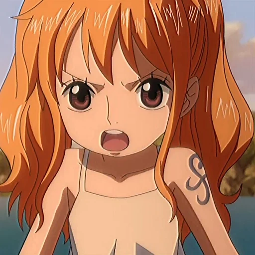 nami, animação é fofa, pequena nami, personagem de anime, van pis nano small