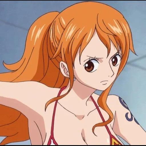 nanometer, nami, anime girl, nami van pis 18, cartoon character