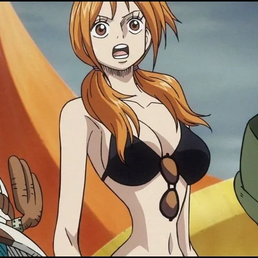 nanometer, nami, anime girl, one piece nami, cartoon character