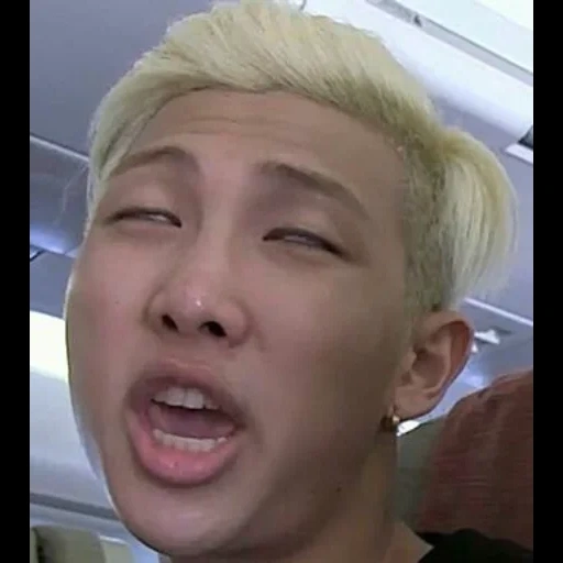 rap monster, namjun bts, kim namjun, namjun berteriak, bts meme namjun