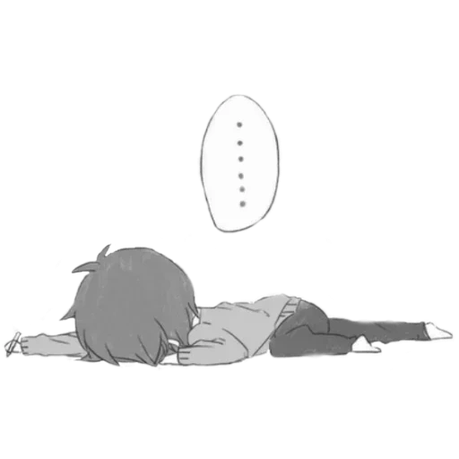 аниме, рисунок, аниме арты, аниме устал, уставший аниме парень