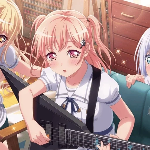 anime, bang dream, sekolah no 16, nanami hiromachi bandori, bang dream girls band party