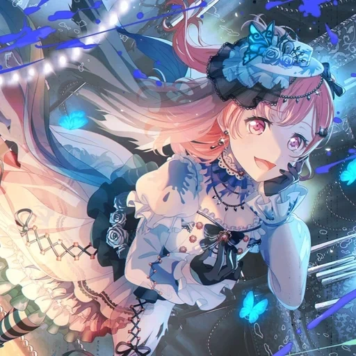 arte de animação, menina de arte anime, papel de animação de arte, personagens de arte de animação, bang dream girls band party