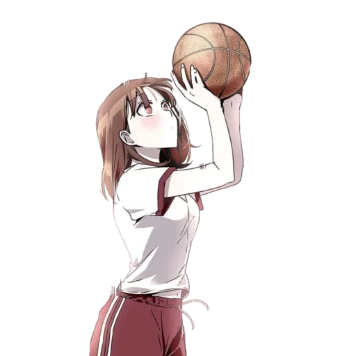 figura, arte de animación, personajes de animación, animación de niña inguinal, chica de baloncesto anime