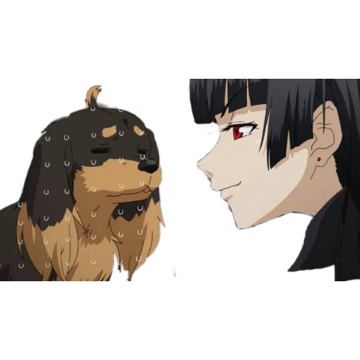 animación del perro, perro de animación, papel de animación, personajes de animación, perro tijeras inu a hasami wa tsukaiyou