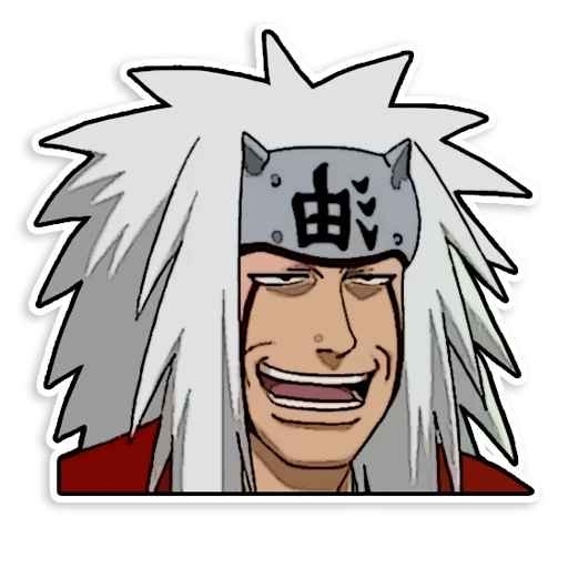 naruto, le visage de jiraiya, naruto jiraiya, les autocollants de naruto jarai, professeur naruto jiraiya