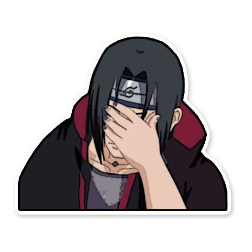 itachi, naruto, itachi adalah tangan, itachi feyspalm, perselisihan naruto emoji