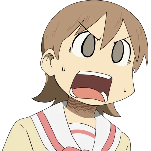 bild, nichijou, anime emotionen, nichijou gesicht, nichijou yukko