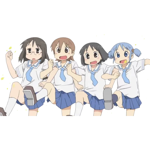 nichijou, nichijou юри, nichijou танец, nichijou юко май, мелочи жизни nichijou