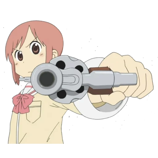 аниме, nichijou, аниме оружие, аниме девушки, nichijou мисато