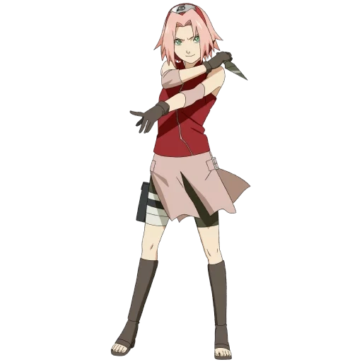 sakura haruno, sakura haruno chunin, sakura haruno naruto, sakura haruno full growth, sakura haruno with a transparent background