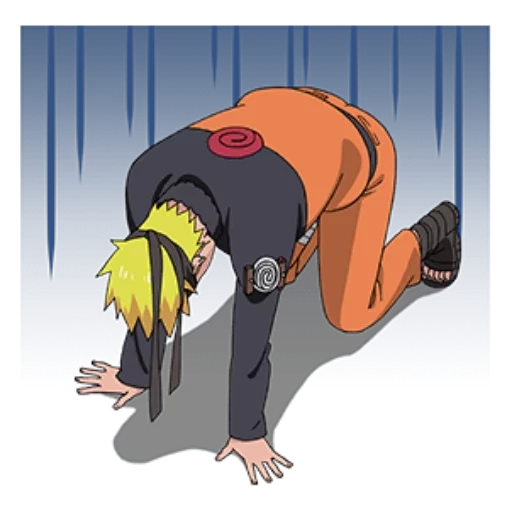 naruto, naruto membungkuk, uchimachi naruto, naruto stiker lucu, naruto kakashi millennium pain