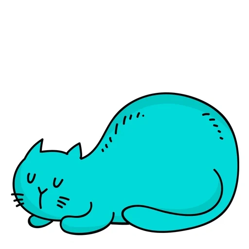 gato, gato, miau uau, vetor de gato dormindo, fundo transparente de gato azul