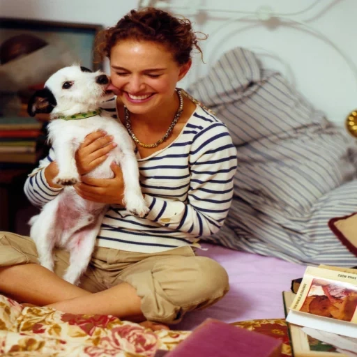 portman, natalie portman, jack russell terrier, natalie portman com um cachorro, cachorro de jack russell terrier