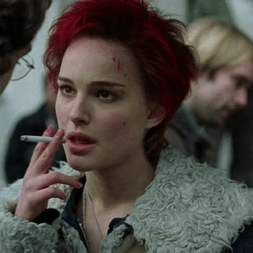 portman, smoking, red hair, we heart it, натали портман