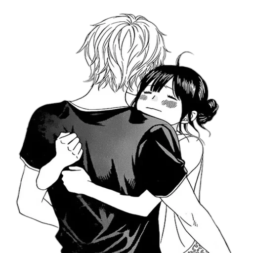 anime lovers, a pair of cartoons, cartoon couple, cartoon hug, cartoon couple cartoon