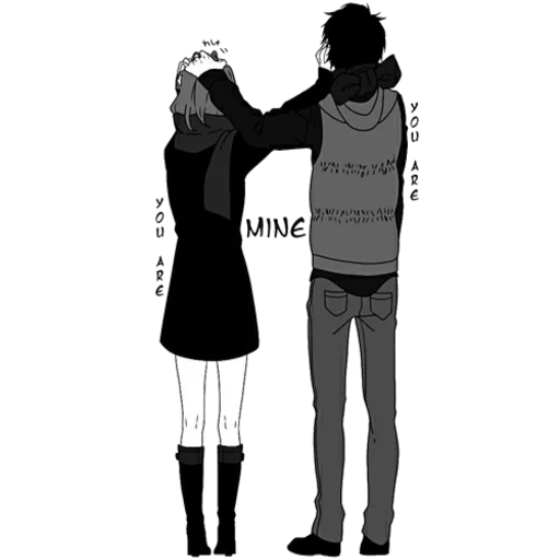 figura, casal de anime, animação casal quadrinhos, pintura de casal de anime, casais de anime são mais altos que garotas