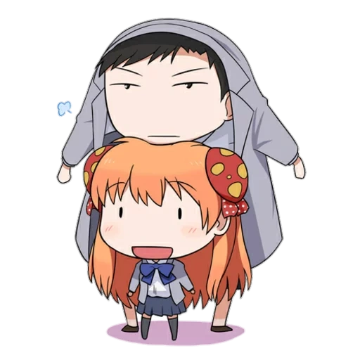 omaru chen, das monster der pellets, anime charaktere bilder, die zweigesichtige schwester umaru feng, doppelte schwester omaru chibi