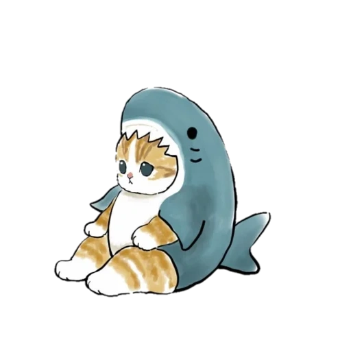 twitter, cute drawings, catfu mofu shark, animal drawings are cute, animals are cute drawings