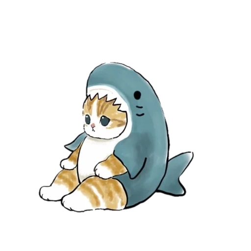 twitter, dessins mignons, catfu mofu shark, les dessins d'animaux sont mignons, les animaux sont des dessins mignons