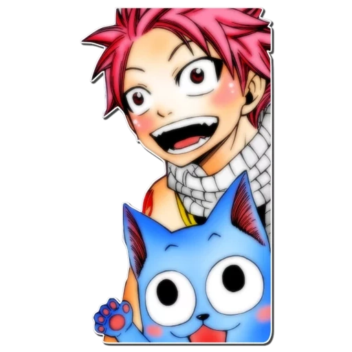 natsu, fairy tail, нацу хвост феи, нацу маленький хэппи, хвост феи нацу хэппи маленькие