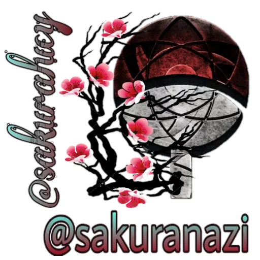 ветка сакуры, сакура круге, сакура символ, значок клана сакуры, клан учиха знак сакурой