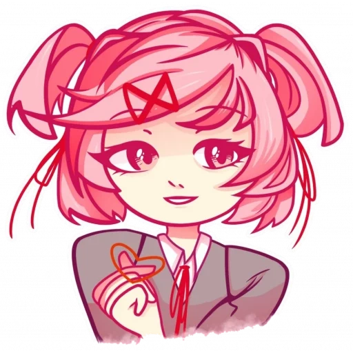 нацуки, doki doki, нацуки ддлк, ddlc natsuki, саёри нацуки юри моника