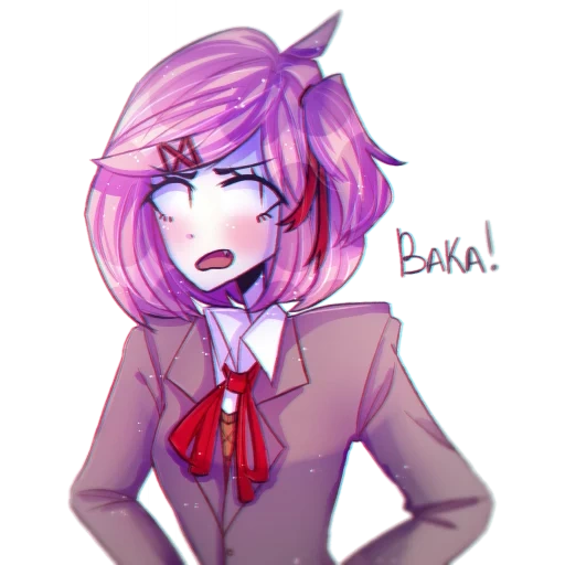 natsuki, ddlc natsuki, natsuki ddlk, natsuki doki doki, sauri natsuki yuri monica