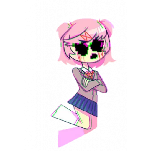 anime, ddlc mimi, natsuki kryingy, natsuki cryppy ddlc, natsuki savisavichan