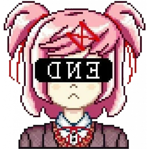 doki doki, xia mu ddlc, xia mu wharf, monica ddlc pixel, monica pixel doki doki