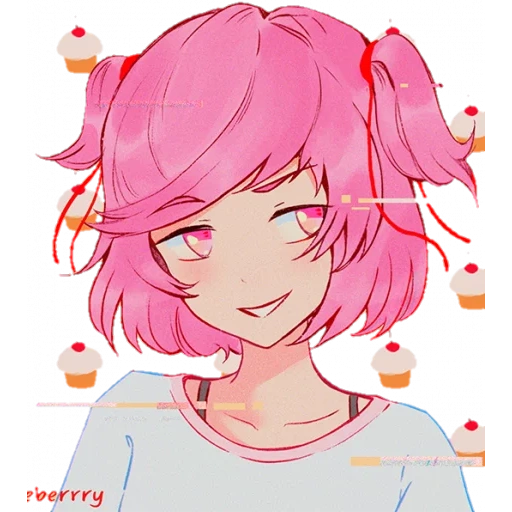 natsuki, doki doki, natsuki sourit, terminal de xia mu, natsuki takuki takuki sourit