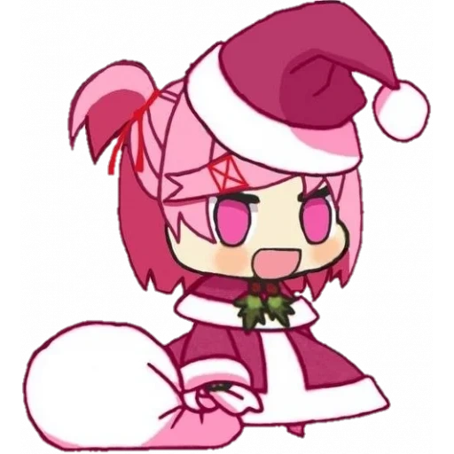 чиби, natsuki, natsuki ddlc, padoru нацуки, персонажи аниме