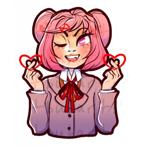 нацуки, доки доки, doki doki, ддлк just natsuki, саёри нацуки юри моника