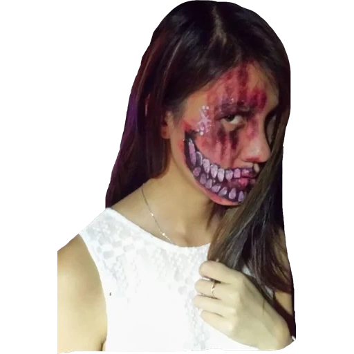 maquillaje, halloween, maquillaje, terrible maquillaje, maquillaje de halloween