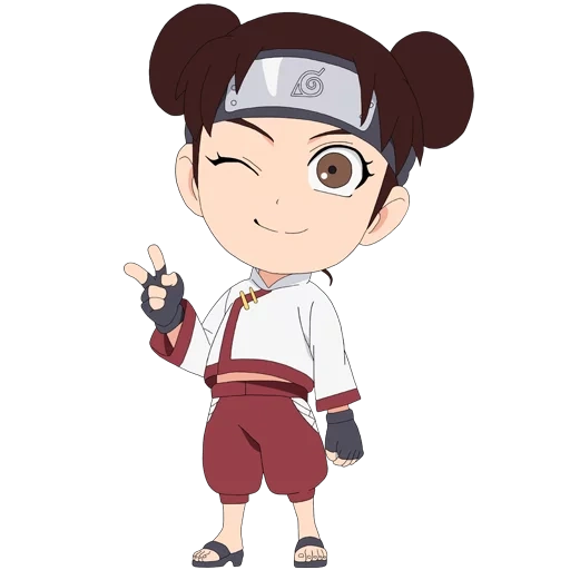 tengteng chibi, personnages d'anime, chibi naruto tienten, naruto chibi est en train de s'épanouir, patterns d'anime mignons