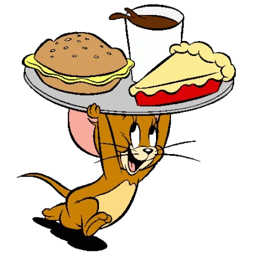 tom jerry, jerry yang lapar, makanan jerry tikus kecil, peran tom jerry, hamburger tom jerry