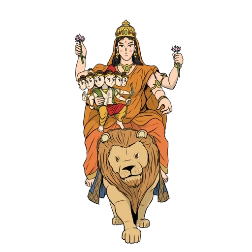 mahagauri, bharat mata, katyayani devi, durga navaratri, selamat navratri 2021