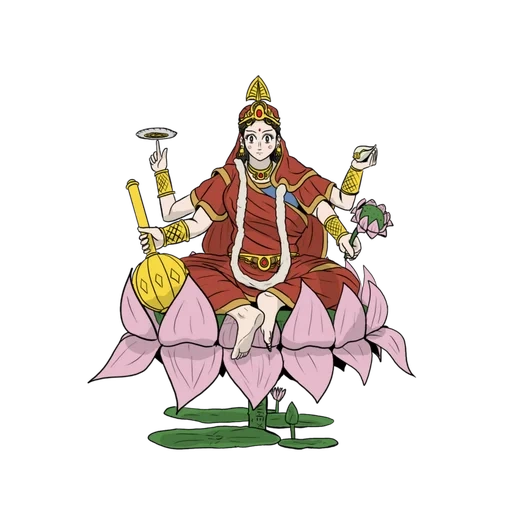 asia, lakshmi, lakshmi, menggambar dewi lakshmi, menggambar dewa brahma india