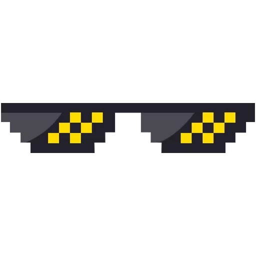 pixel point, thug life glasses, pixel glasses, background-free pixel glasses, pixel glasses transparent background
