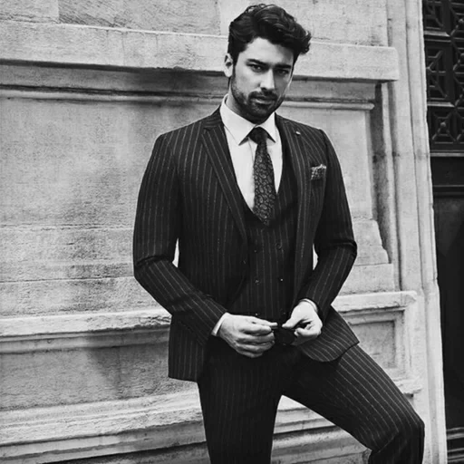 deniz burak, fors-majors, chagatai ulusoi, alp navruz suit, roupa masculina obserus